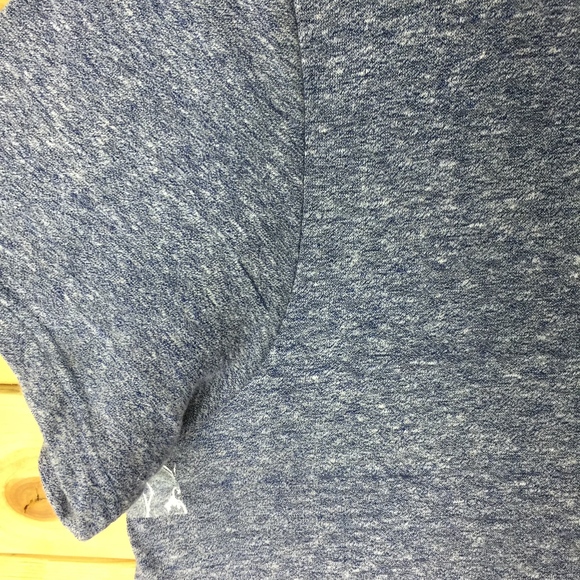 LULAROE CARLY DRESS HEATHER BLUE W/LINES ALLOVER - Picture 6 of 8